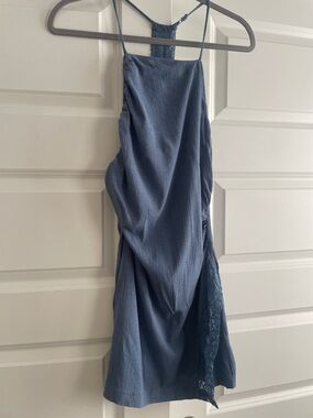 Free People Dusty Blue Mini Dress